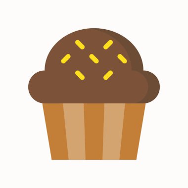 Çikolatalı kek, tatlı ve pasta ayarla, anahat simgesini dolu