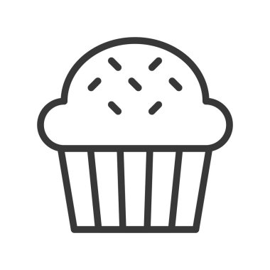 Beyaz arka plan üzerinde izole lezzetli tatlı vektör çizim