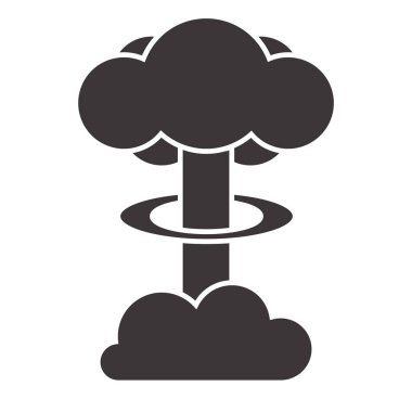 patlama bulut simgesi üzerinde beyaz izole