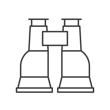 dürbün, vektör çizim, deniz kavram basit simgesi