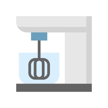 Cam kase mutfak aygıt düz kutsal kişilerin resmi ile Mikser