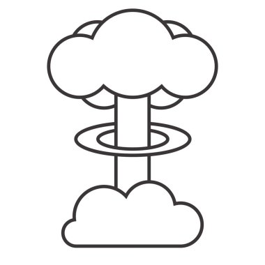 patlama bulut simgesi üzerinde beyaz izole