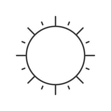 Güneş, vektör çizim, deniz kavram basit simgesi