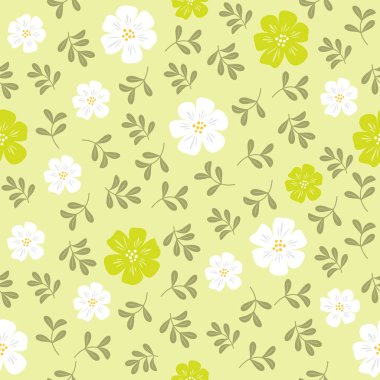 soyut renkli çiçek desenli vektör çizim