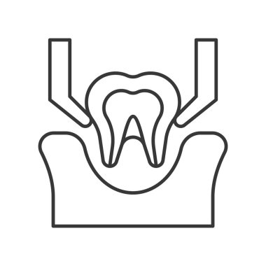 Beyaz arka plan üzerinde ağrılı Diş Temizleme
