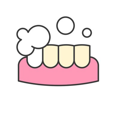 Diş Bakımı desen arka plan vektör çizim 