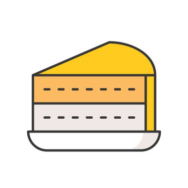 peynir pasta, tatlı ve pasta ayarla, anahat simgesini dolu