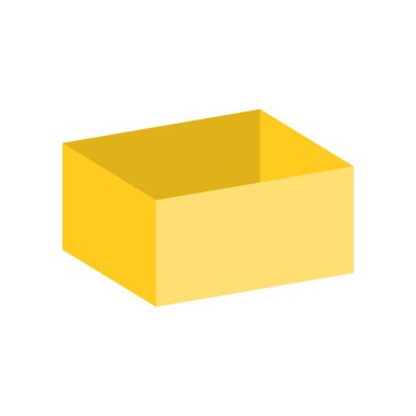 Boş kutu, düz simgesi tasarım pixel mükemmel