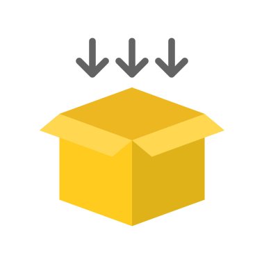 Boş kutu, düz simgesi tasarım pixel mükemmel