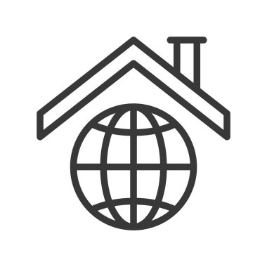 Dünya modeli beyaz, çevre koruma kavramı izole çatı altında