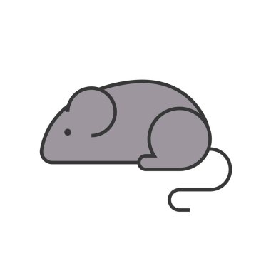 Beyaz arka plan üzerinde izole simgesini farenin