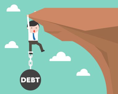 asılı ve yan taş, ağırlık bacak üzerinde kelime borç ile tutarak esmer işadamı