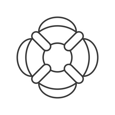 Lifebuoy, vektör çizim, deniz kavram basit simgesi