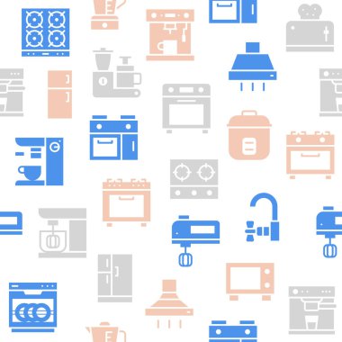 vektör çizim renkli kaplar, Gıda Ekipmanları kavramı