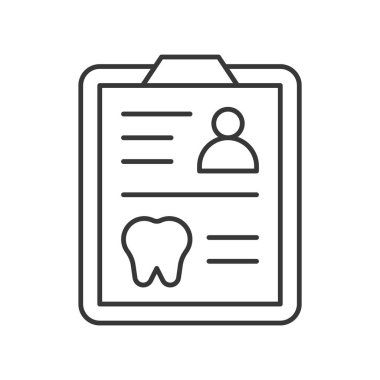 Beyaz arka plan üzerinde tıbbi hasta kartı