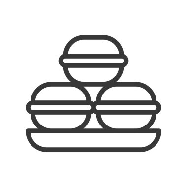 Beyaz arka plan üzerinde izole lezzetli tatlı vektör çizim