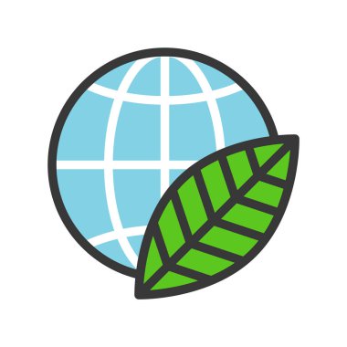 Dünya ve çevre koruma kavramı vektör çizim