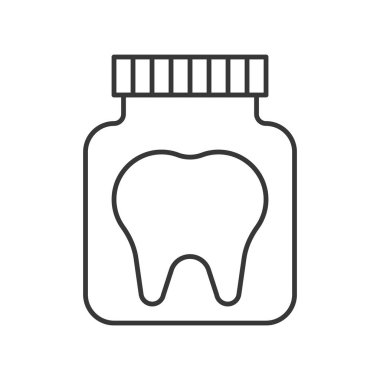 Beyaz arka plan üzerinde diş perisi için şişe
