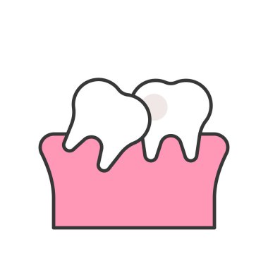 Diş Bakımı desen arka plan vektör çizim 