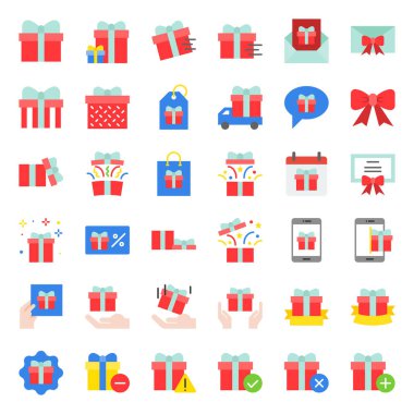 dizi üzerinde beyaz izole farklı hediye kutusu