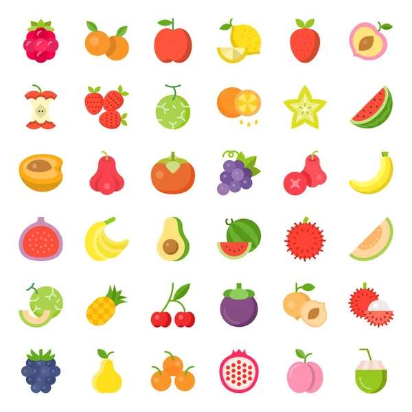 Ilustración Vectorial Del Patrón Fruta Color Fondo — Archivo Imágenes Vectoriales
