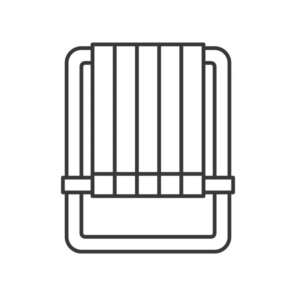 Vektor Illustration Des Strandkorb Symbols Auf Weißem Hintergrund — Stockvektor