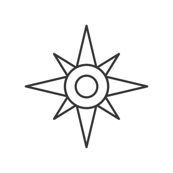 Einfaches Symbol Der Rose Des Windes Vektorillustration Nautisches Konzept — Stockvektor