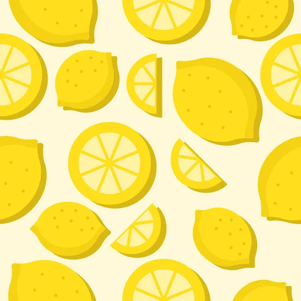 Icônes Citron Brillant Sur Fond Jaune — Image vectorielle