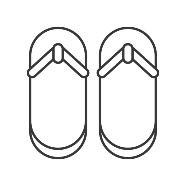 Vector Illustration Flip Flops Icon White Background — Stock Vector