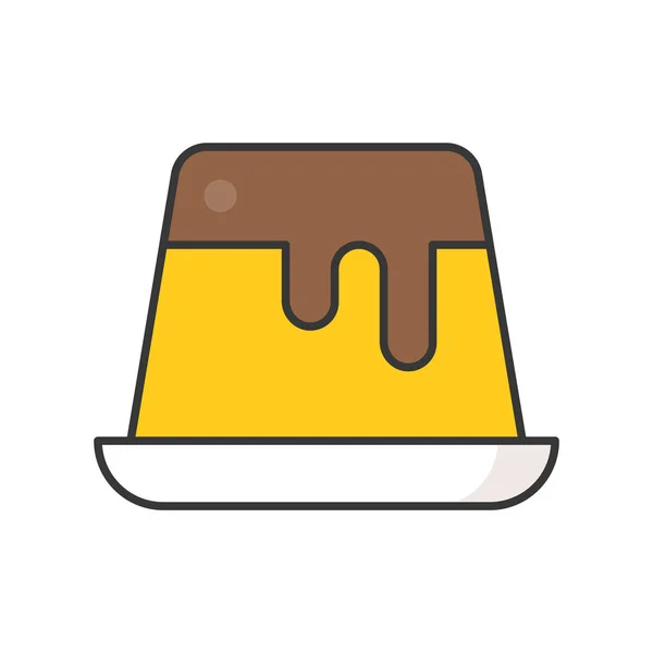 Puddingpudding Süßigkeiten Und Dessert — Stockvektor