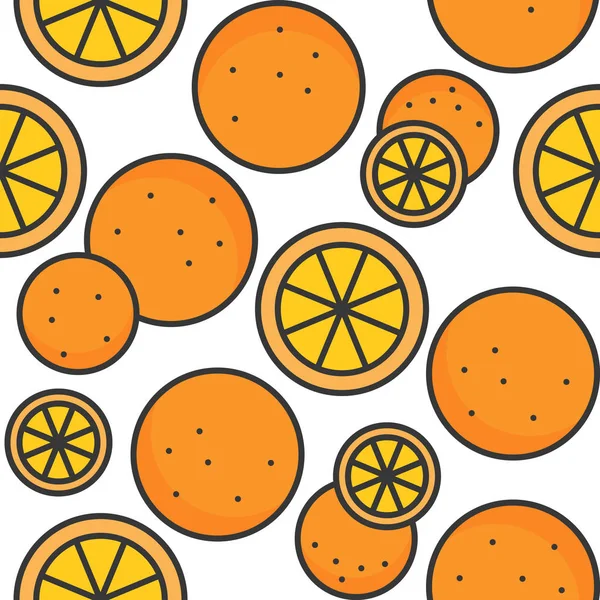Hela Och Skivade Apelsiner Vit Bakgrund — Stock vektor