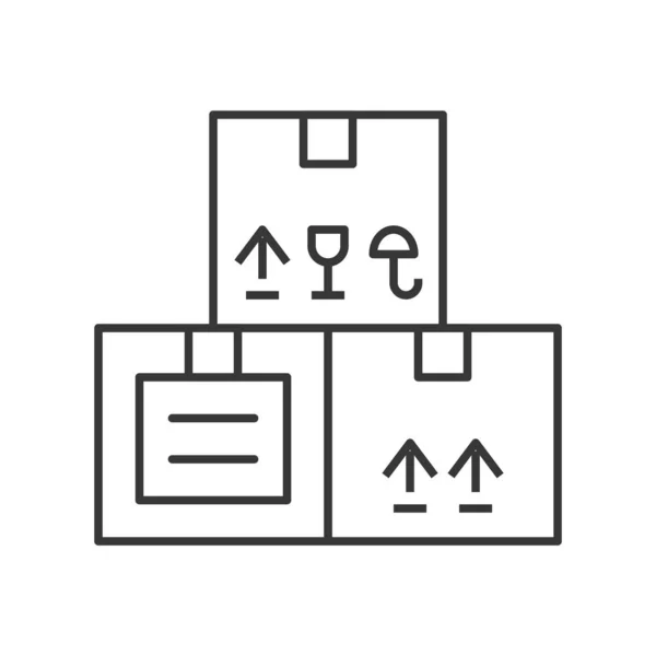 投递箱简单图标 矢量插图 物流概念 — 图库矢量图片