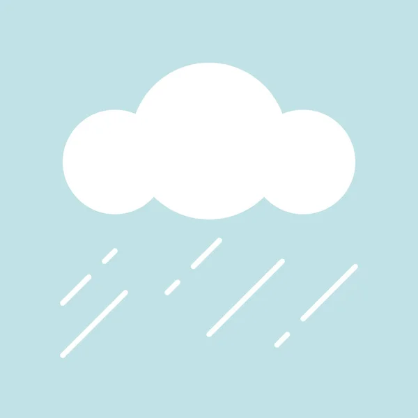 Simple Icon Rainy Cloud Vector Illustration Nautical Concept — Stock Vector