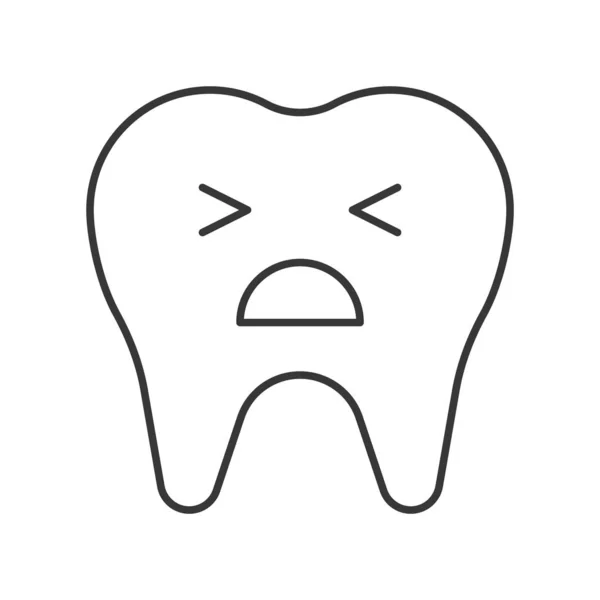 Beyaz Arka Plan Üzerinde Büyük Ağrıyan Diş — Stok Vektör