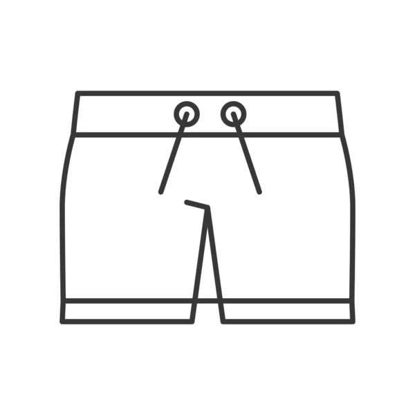 Illustration Vectorielle Icône Short Masculin Sur Fond Blanc — Image vectorielle