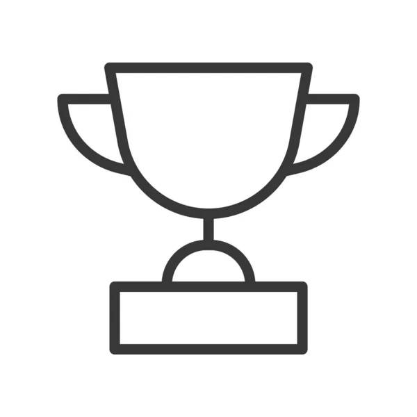 Trofeo Premio Simple Esquema Icono Fútbol Relacionado — Archivo Imágenes Vectoriales