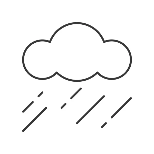 Simple Icon Rainy Cloud Vector Illustration Nautical Concept — Stock Vector