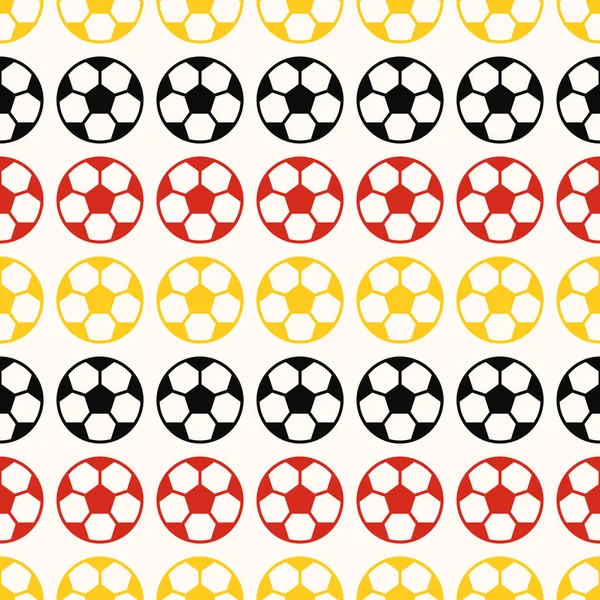 Balles Football Motif Sans Couture Trois Couleurs — Image vectorielle