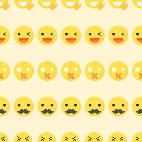 Vektorillustration Des Emojis Musters Hintergrund — Stockvektor