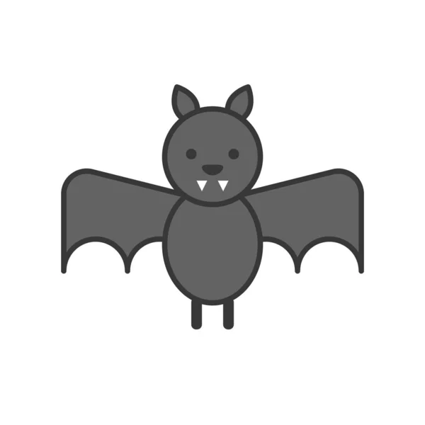 白色背景上的独立绘图蝙蝠 — 图库矢量图片