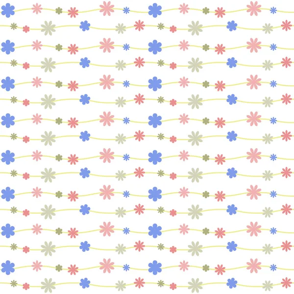 Vector Εικονογράφηση Της Αφηρημένης Χρωματιστό Floral Μοτίβο — Διανυσματικό Αρχείο