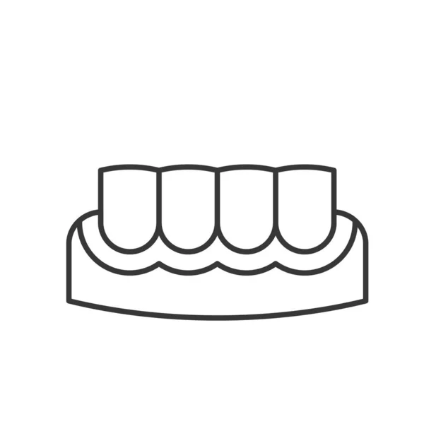 白い背景のガムを口の中の歯 — ストックベクタ