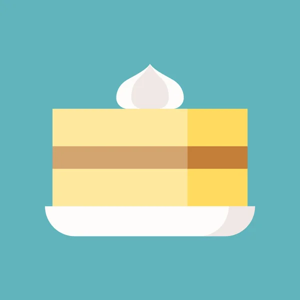 Szelet Torta Édesség Sütemény Készlet Töltött Szerkezeti Ikon — Stock Vector