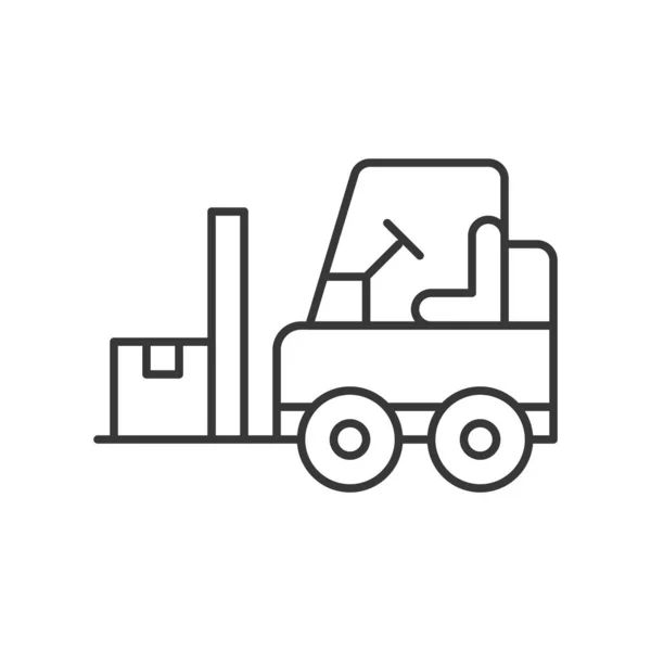 Sklad Vozík Pole Jednoduché Ikony Vektorové Ilustrace Logistické Koncepce — Stockový vektor