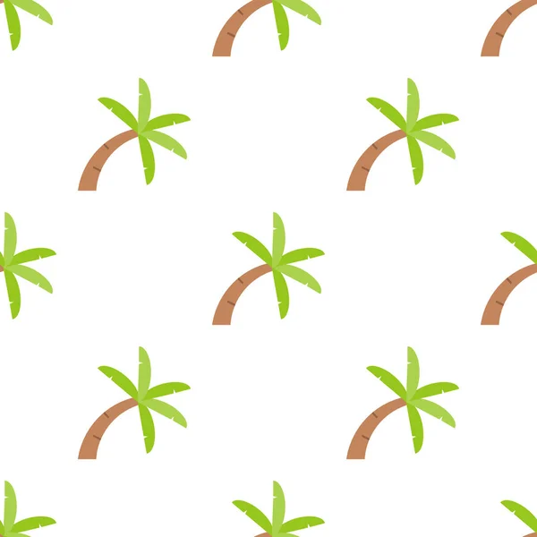 白色背景棕榈树无缝图案 — 图库矢量图片