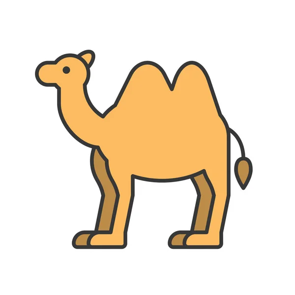 Camelo Desenho Isolado Sobre Fundo Branco — Vetor de Stock