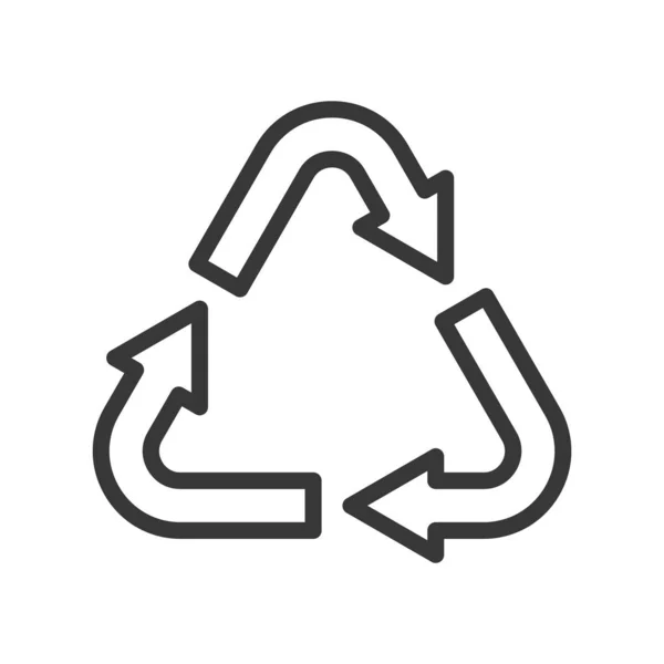 Recycle Ondertekenen Geïsoleerd Wit Concept Van Bescherming Van Het Milieu — Stockvector