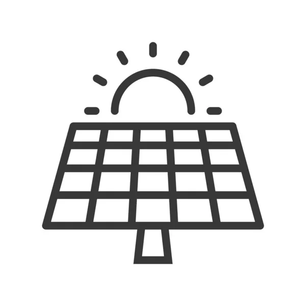 Batería Solar Sol Aislados Blanco Concepto Protección Del Medio Ambiente — Vector de stock