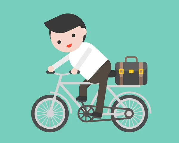 Επαγγελματίες Πανό Επιχειρηματία Ιππασία Ποδήλατο Εικονογράφηση Διάνυσμα — Διανυσματικό Αρχείο