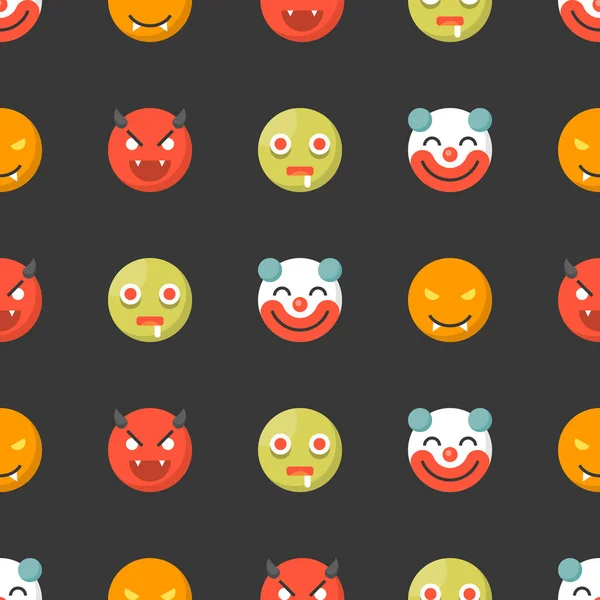 Vektorillustration Des Emojis Musters Hintergrund — Stockvektor